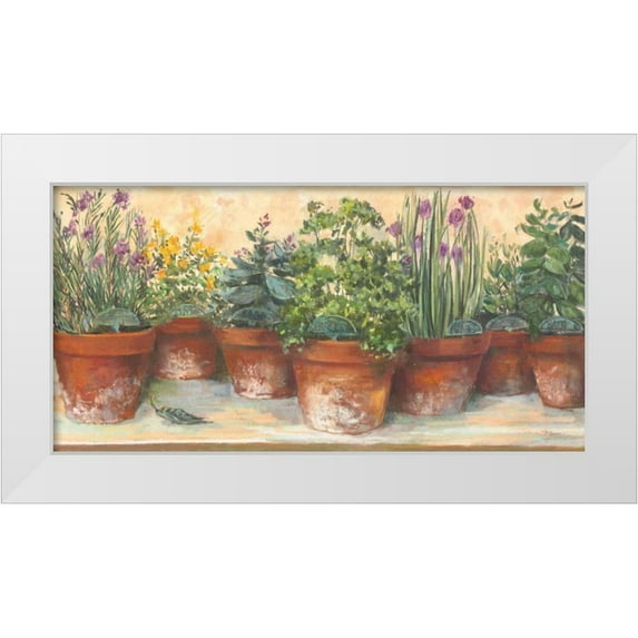 Rowan, Carol 32x18 White Modern Wood Framed Museum Art Print Titled - Country Herbs
