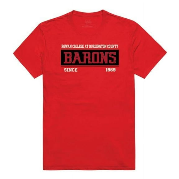 Rowan College at Burlington County Barons College Established T-Shirt, Red - Medium