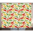 thumbnail image 1 of Ambesonne Rowan Curtains 2 Panel Set, Autumnal Flora Pattern, 108" x 90", Multicolor, 1 of 3