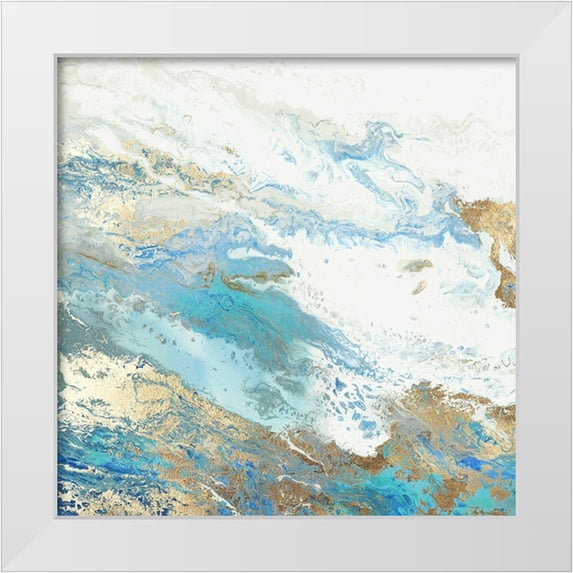 Rowan, Grace 20x20 White Modern Wood Framed Museum Art Print Titled - Intro Blue I