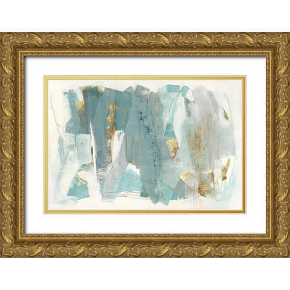 Rowan, Grace 24x17 Gold Ornate Wood Framed with Double Matting Museum Art Print Titled - Blue Glaze