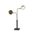 thumbnail image 1 of Adesso® Rowan LED 2-Arm Desk Lamp, 25-1/4"H, Antique Brass Shade/Black Base, 1 of 12