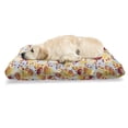 thumbnail image 1 of Rowan Pet Bed, Ripe Rowan Bunch of Berries with Falling Dried Leaves Fall Nature Theme, Resistant Pad for Dogs and Cats Cushion with Removable Cover, 24" x 39", Pale Blue Yellow Red, by Ambesonne, 1 of 4