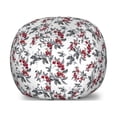thumbnail image 1 of Rowan Storage Toy Bag Chair, Abstract Modern Garden Theme with Rowan Plant Botanical Pattern Design, Stuffed Animal Organizer Washable Bag, Small Size, Ruby Grey Black, by Ambesonne, 1 of 3