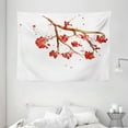 thumbnail image 1 of Rowan Tapestry, Rowan Berry Branch with Watercolor Splashes Artistic Floral Abstract Display, Wall Hanging for Bedroom Living Room Dorm Decor, 80W X 60L Inches, Red Brown White, by Ambesonne, 1 of 2