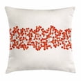 thumbnail image 1 of Rowan Throw Pillow Cushion Cover, Border with Wild Red Mountain Ashes on Twigs Hand Painted Natural Artwork Print, Decorative Square Accent Pillow Case, 18 X 18 Inches, Red and White, by Ambesonne, 1 of 2