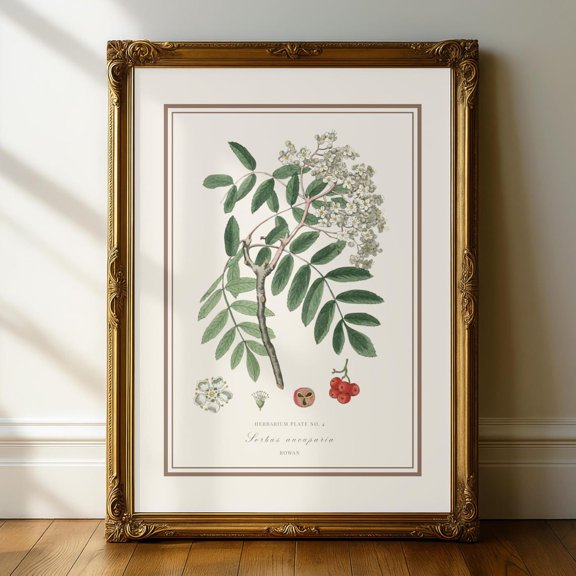 Rowan Tree Botanical Print, Unframed Paper Poster 8x10in