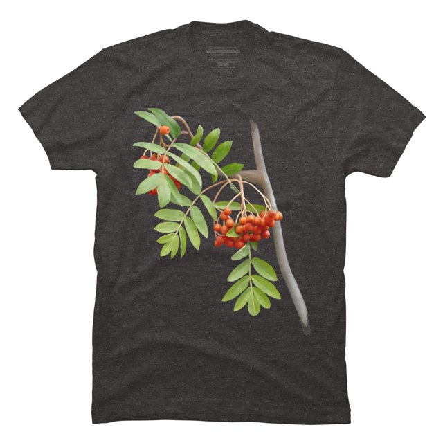 Rowan Tree Mens Charcoal Heather Gray Graphic Tee - Design By Humans 4XL