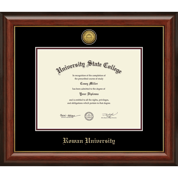Rowan University Diploma Frame, Document Size 11" x 8.5"