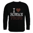 thumbnail image 1 of Rowan University I Love Crewneck T-Shirt, Black - Small, 1 of 1