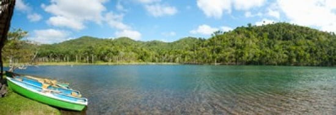 Rowboats in a pond Las Terrazas Pinar Del Rio Province Cuba Canvas Art - Panoramic Images (36 x 13)