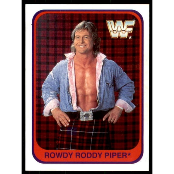 Rowdy Roddy Piper Card 1991 Merlin WWF Italian #10