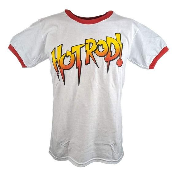 Rowdy Roddy Piper Hot Rod White Mens Ringer T-shirt M