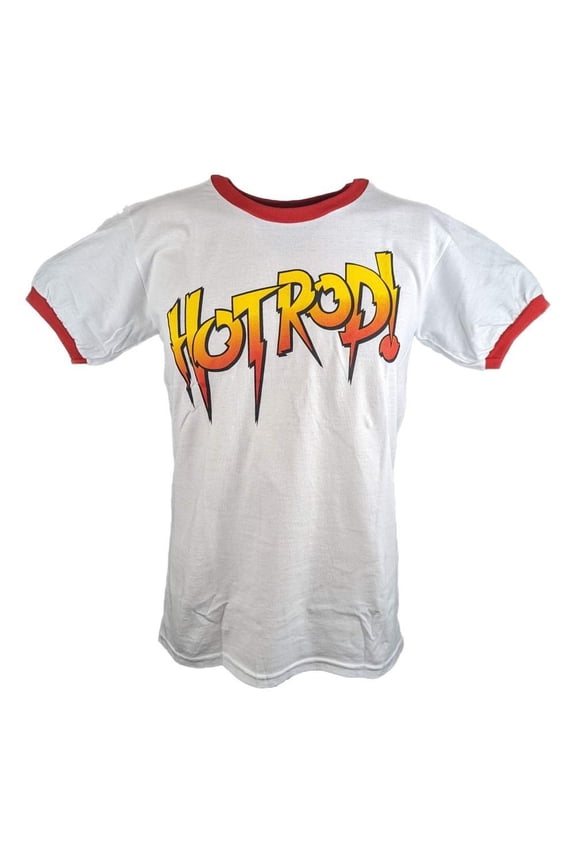 Rowdy Roddy Piper Hot Rod White Mens Ringer T-shirt XXL