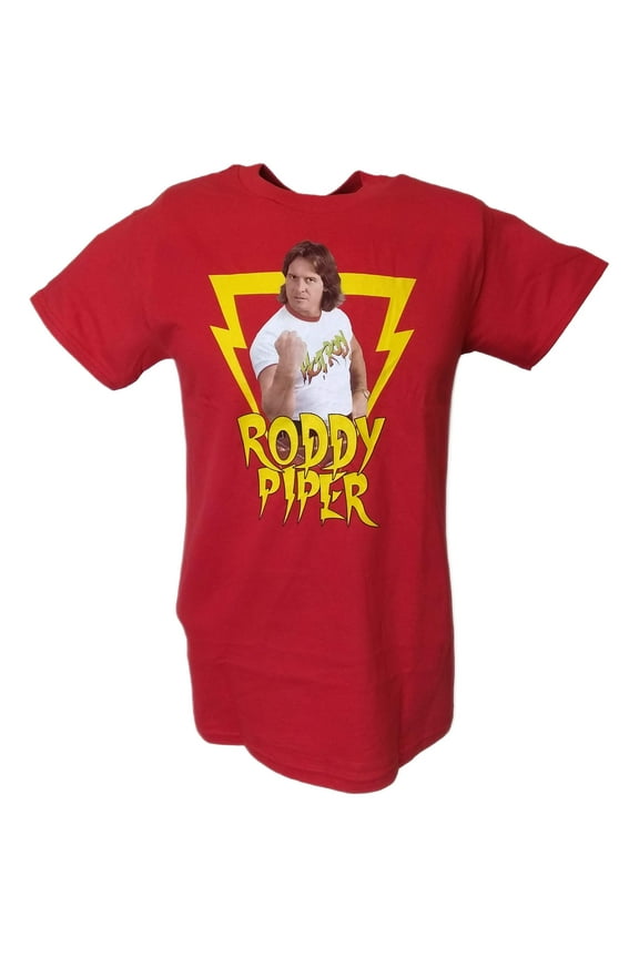 Rowdy Roddy Piper Legends Collection WWE Mens Red T-shirt
