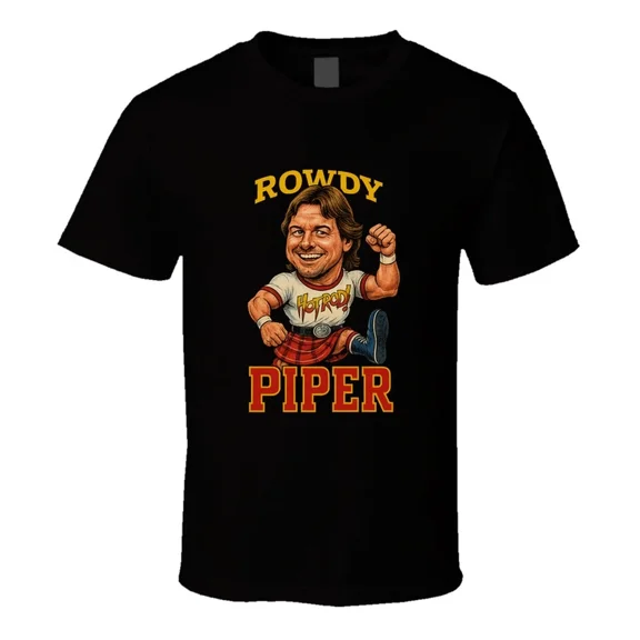 Rowdy Roddy Piper Retro Wrestling Caricature T Shirt