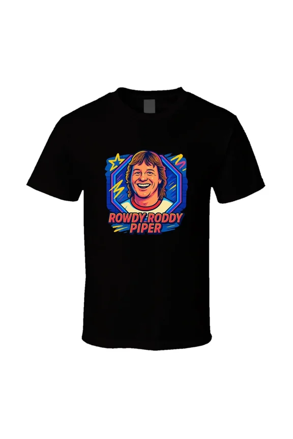 Rowdy Roddy Piper Retro Wrestling Cartoon T Shirt