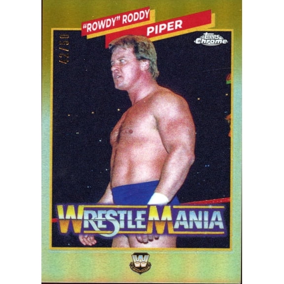Rowdy Roddy Pipper 2025 Topps Chrome GOLD Refractor WWE Wrestling 42/50