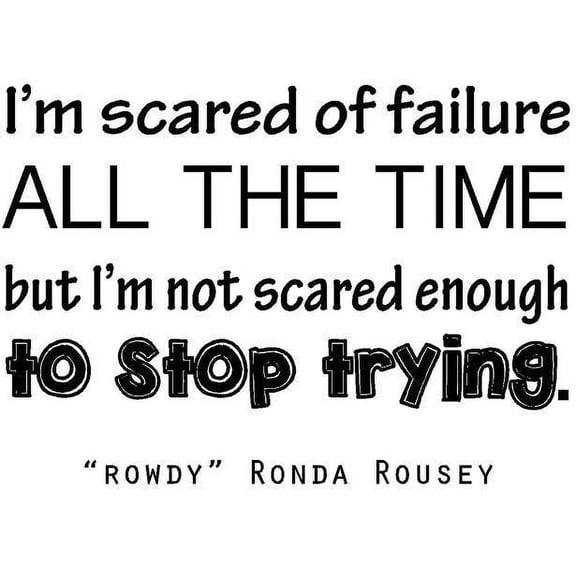 Rowdy Vinyl Wall Decal - UFC Ronda Rousey Quote / Bedroom Decor / Sticker - 20"x16"