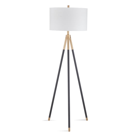 Rowe Floor Lamp in Black Metal