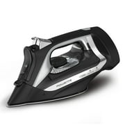 Rowenta Accesstream Cordreel Steam Iron for Clothes, Powerful 1725W, Stainless Steel Soleplate, Retractable Cord, Auto Shut-off, Anti-Drip, Black, DW2450U1