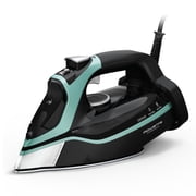 Rowenta Steam Force+ Iron for Clothes, Stainless Steel Soleplate, 1850 Watts, 400 Microsteam Holes, Garment Steamer, Black & Blue, DW9440U1