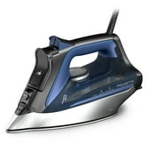 Rowenta Ultimate+ Steam Iron for Clothes, Powerful 1775W, Vertical Steam, Auto-Off, Black & Blue, DW8350U1