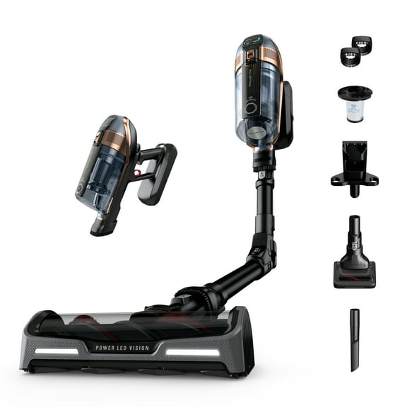 Rowenta X-Force Flex 15.6 Cordless Stick Vacuum Cleaner, 80 Minute Run Time, Black & Copper