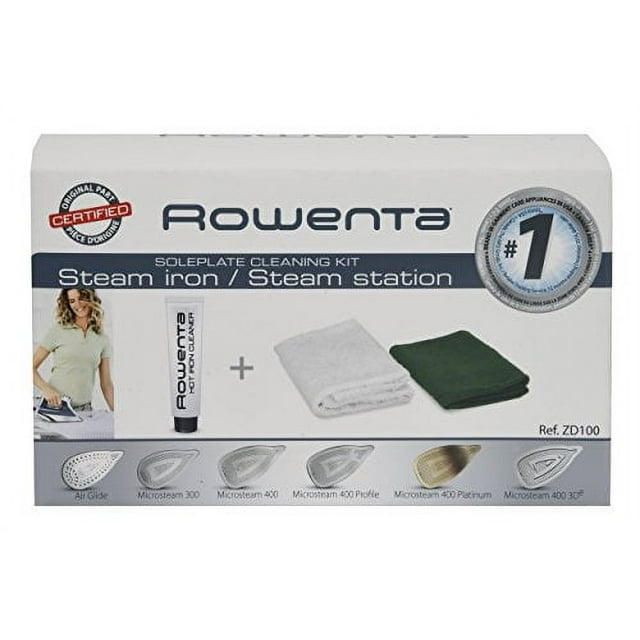 Rowenta ZD100 NonToxic Stainless Steel Soleplate Cleaner Kit for Steam