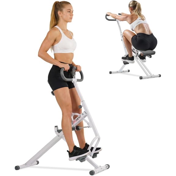 Rower-Ride Squat Machine, Squat Assist Rower for Glutes and Thighs | Home Exercise Trainer Full Body Workout Machine for Women Men 12 Adjustable Magnetic Resistance Levels