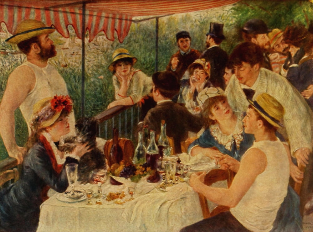 Rowers at Luncheon 1881 Canvas Art - Pierre-Auguste Renoir (18 x 24)