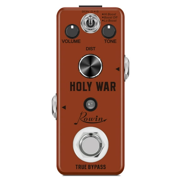 Rowin Analog Heavy Metal Distortion Guitar Effect Pedal for Electric Guitar Bass True Bypass LEF-305