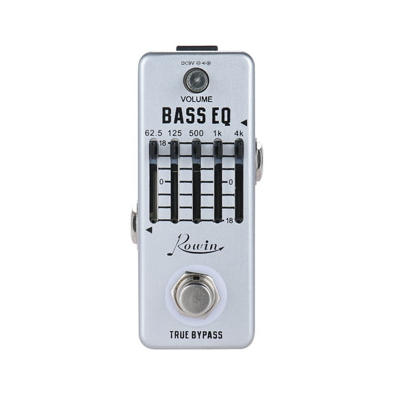 Rowin Effect Pedal,Alloy Body Bypass Eq Aluminum Alloy Aluminum Alloy Body 5-band Eq Aluminum Bass Equalizer Bass Pedal Siuke Pedal Siuke Bass
