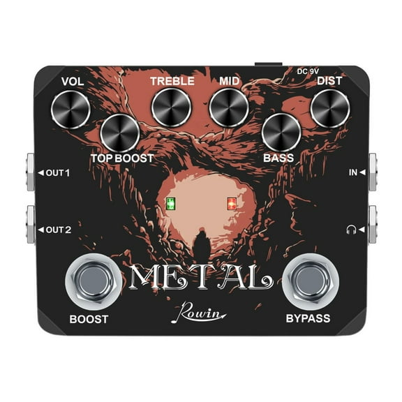 Rowin Metal Boost Distortion Guitar Effect Pedal Sounds Sounds Ture Bypass