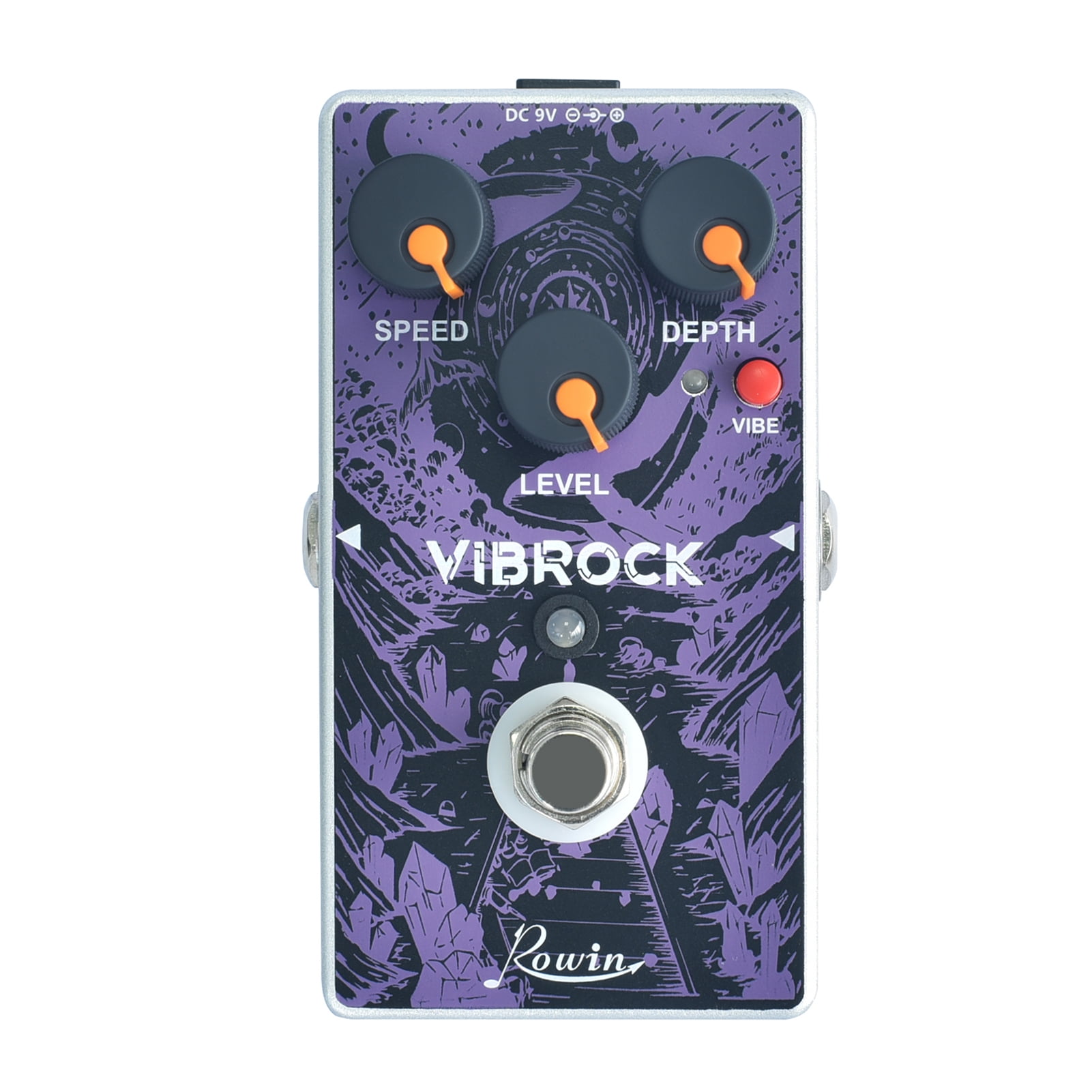 Rowin RE02 VIBROCK Chorus Guitar Effect Pedal with Chorus Speed Depth