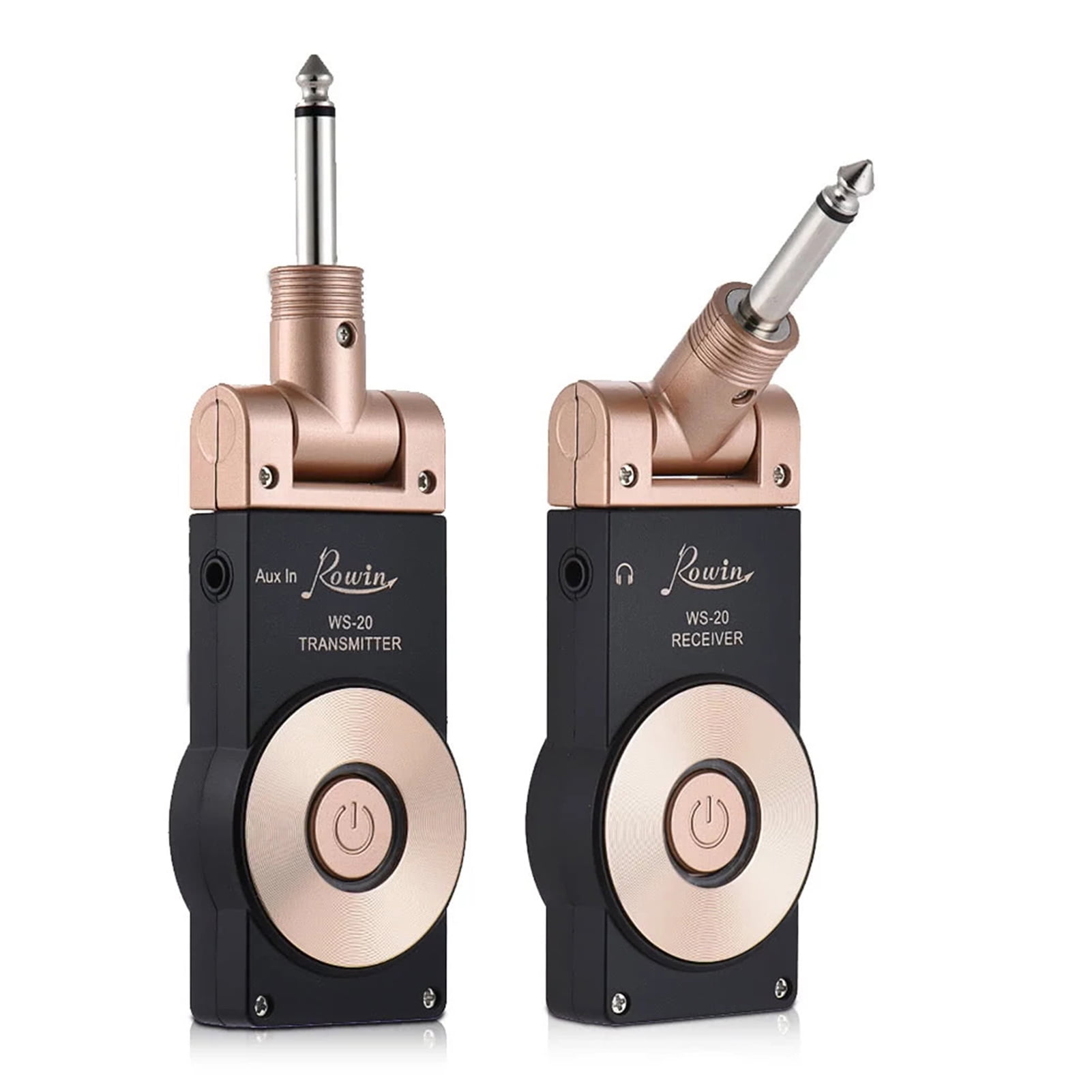 Rowin WS-20 2.4G Wireless Rechargeable Electric Guitar Receiver Set 30 Meters Transmission with USB Charging Cable