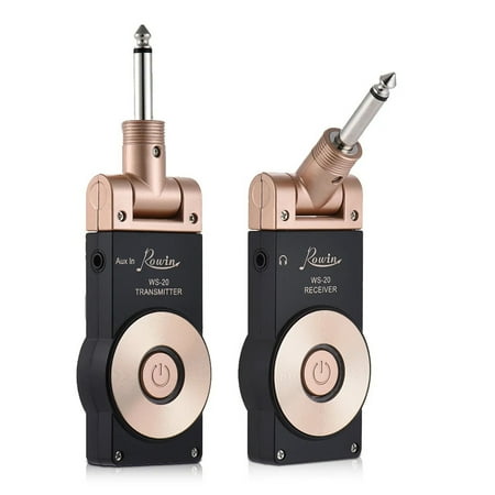 Rowin WS-20 2.4G Wireless Rechargeable Electric Guitar Set 30 Meters Transmission with USB Charging Cable