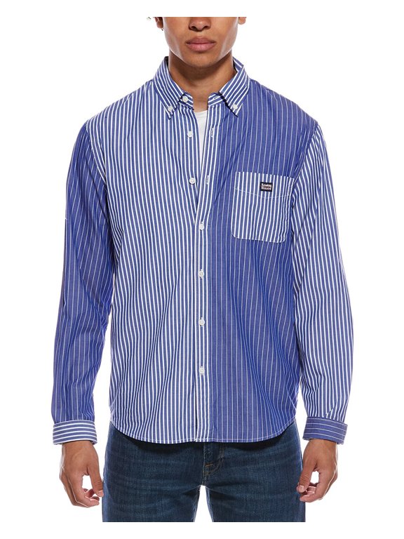 mens Cocktail Stripe Shirt, xs, Blue