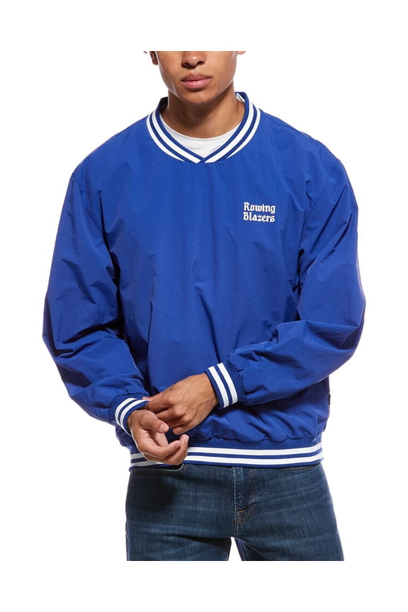 mens  Rip Stop Nylon Pullover, s, Blue