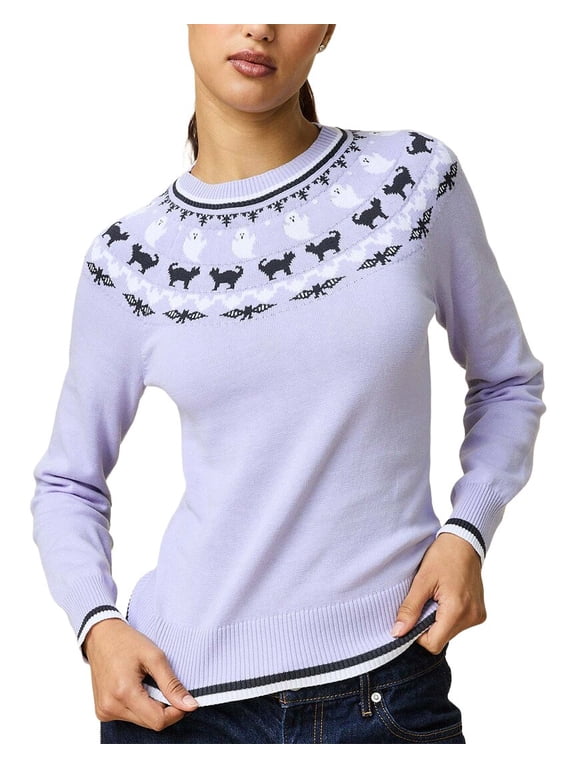 womens Halloween Fairisle Sweater, m