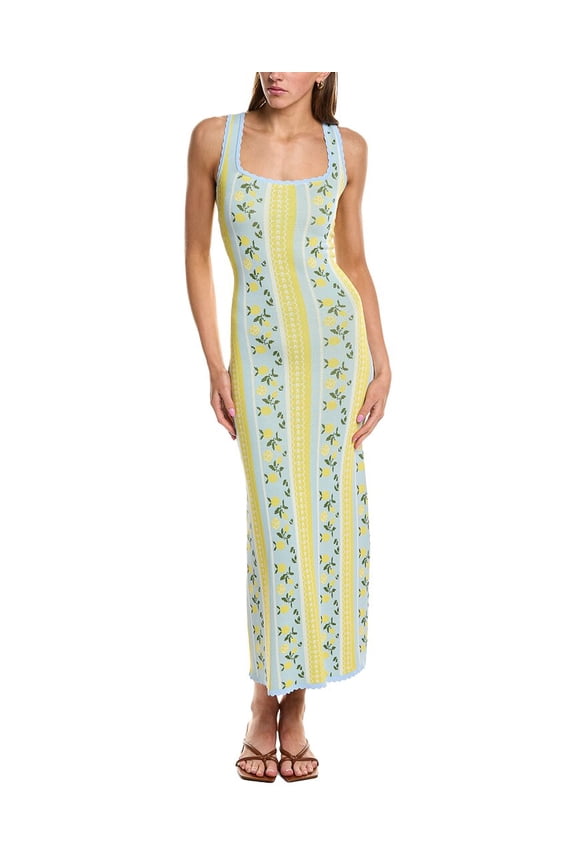 womens  Maxi Tank Dress, m, Yellow