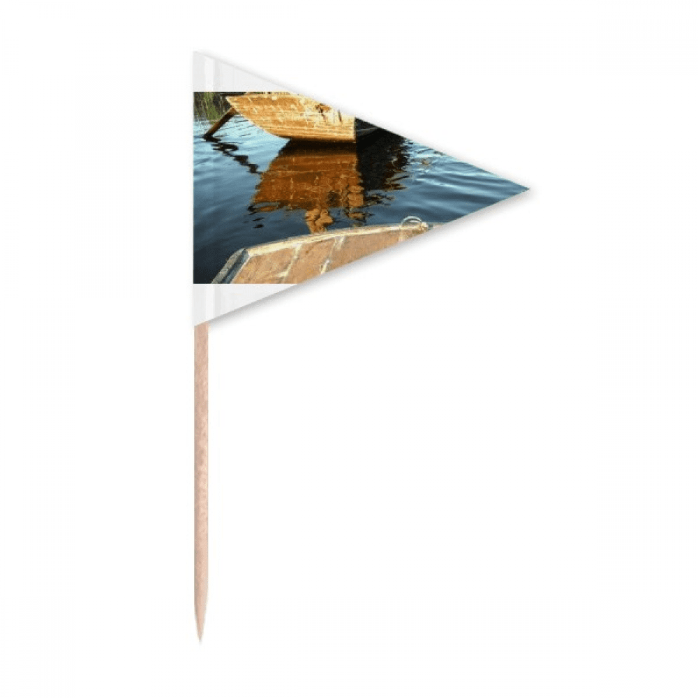 Rowing Boat Art Deco Fashion Toothpick Triangle Cupcake Toppers Flag ...