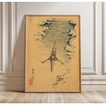 Rowing Boat Poster, River Scull Print, Minimalist Water Scene, Vintage ...