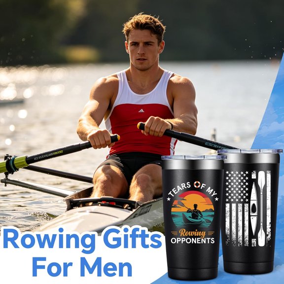 Rowing Gifts - 20oz Tears of My Rowing Opponents Tumbler Cup | Birthday, Christmas, Fathers Day Gift for Rower, Boating Lovers - Rowing Tumbler Cup 20oz