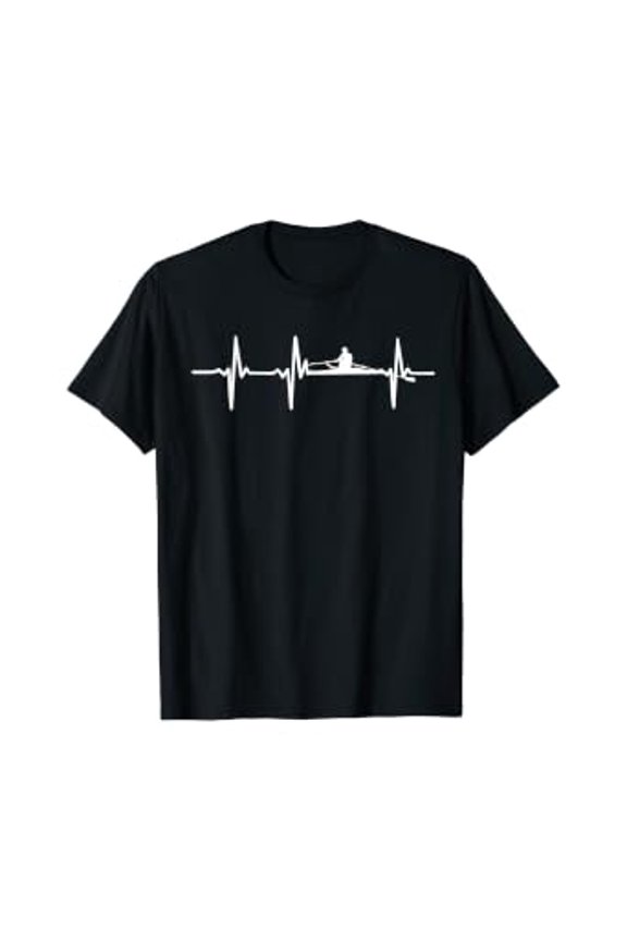 Rowing Heartbeat T-Shirt For Crew Rowers