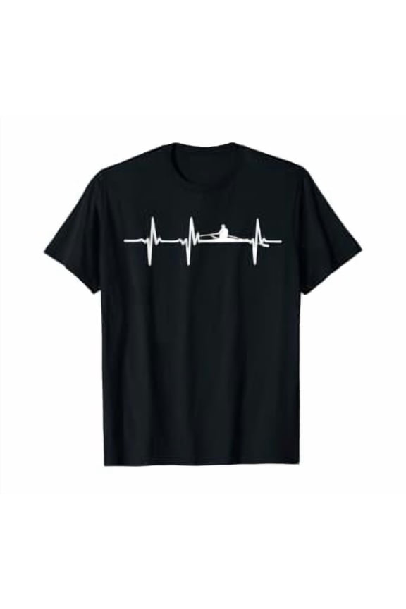 Rowing Heartbeat T-Shirt For Crew Rowers