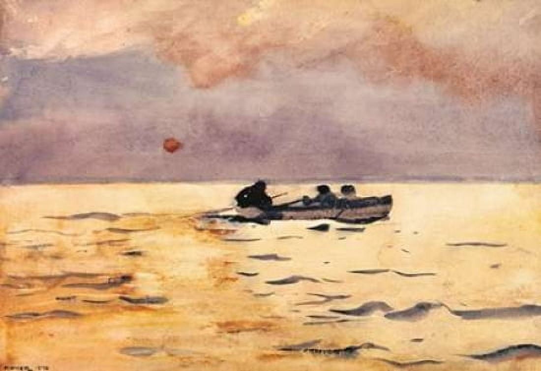 Rowing Home Canvas Art - Winslow Homer (20 x 28)