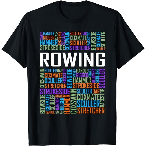 Rowing Lover Words Gifts Kayak Team Crew Rower Gifts T-Shirt