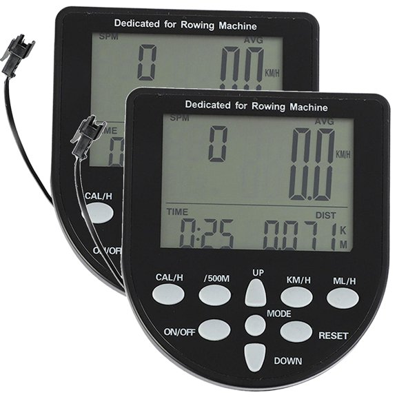 Rowing Machine Counter Multifunctional Universal Monitor for RPM Mileage Distance Display Heart Rate Stationary Bike