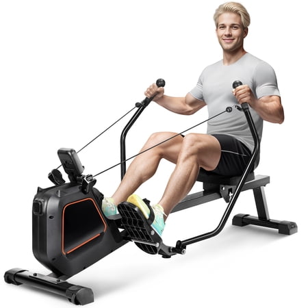 Rowing Machine with Patented Sculls,Magnetic Rower Machine for Home,14 Level Magnetic Resistance,Exercise Equipment,350 LB Weight Capacity,Foldable Rower for Home Use